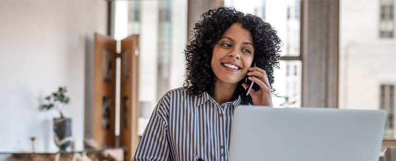 woman talking on the phone