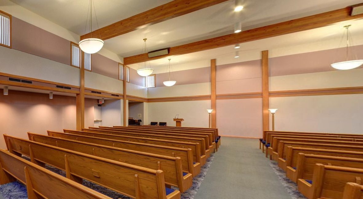 Image of empty chapel where a funeral can be held